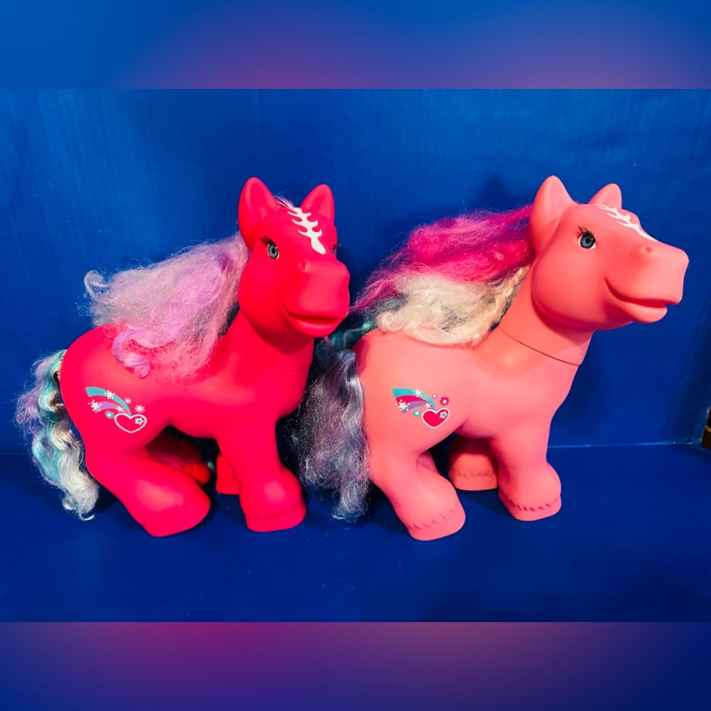 My Little Pony Fakies Jumbo Size 11” Pink Ponies Posable Heads Bundle of 2